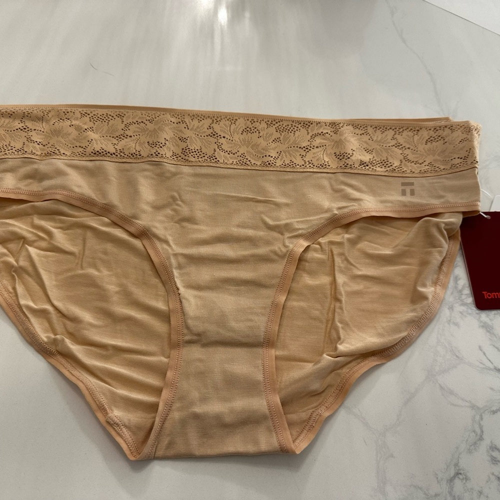 Tommy John Women's Tan Lace Trim Panties